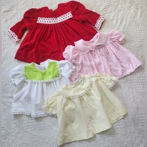 Vintage Sears/Nannette Baby Dresses Bundle Of 4